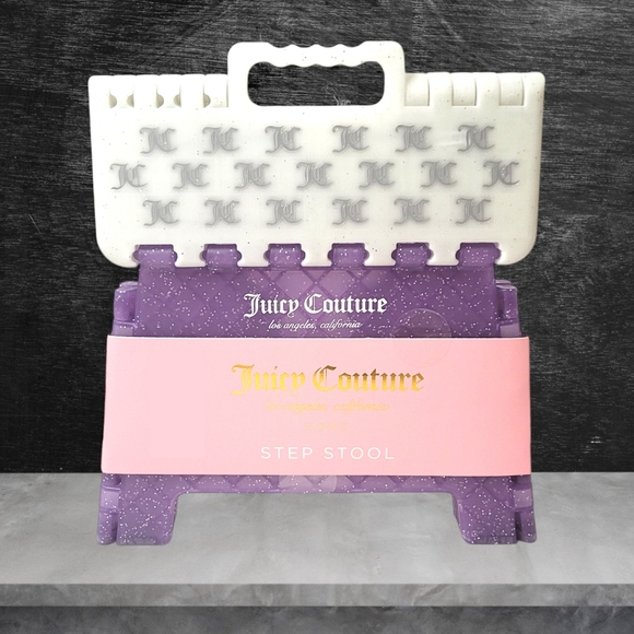 Juicy Couture Glitter Step Stool Purple White - Picture 1 of 4